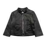 Never Too Giubbino In Ecopelle Tinta Unita con Zip per Neonato NT1153N NERO NEVER TOO 