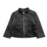Never Too Giubbino In Ecopelle Tinta Unita con Zip per Neonato NT1153N NERO NEVER TOO 