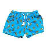 Saint Barth Costume Modello Boxer Tinta Unita con Stampa per Bambino TIGER AZZURRO SAINT BARTH 