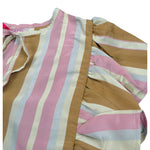 Kaos Top Tricolore con Fantasia A Righe per Bambina KS130 ROSA KAOS 