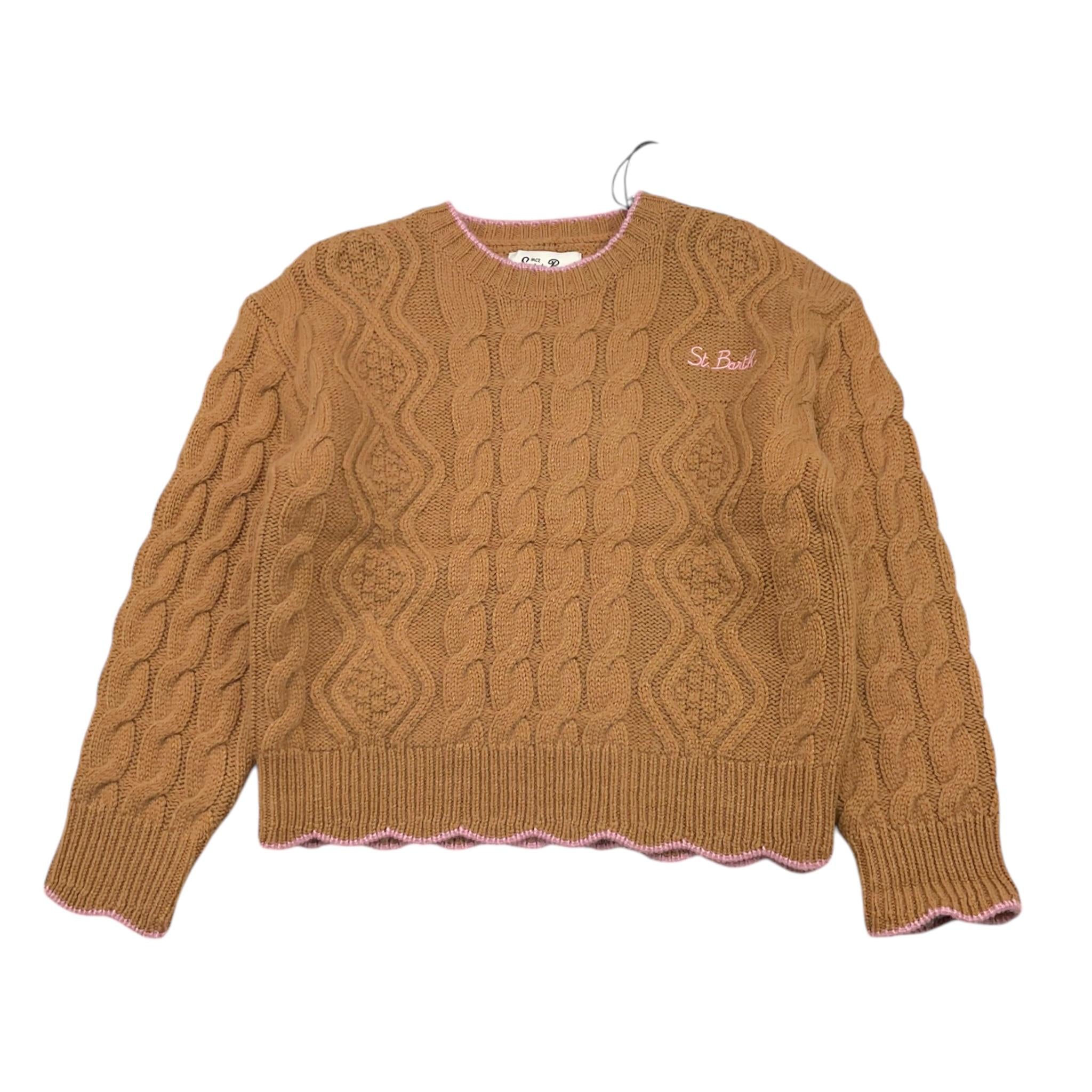 SAINT BARTH maglia tinta unita con stampa Biscotto per Bambina GET001 BISCOTTO SAINT BARTH 