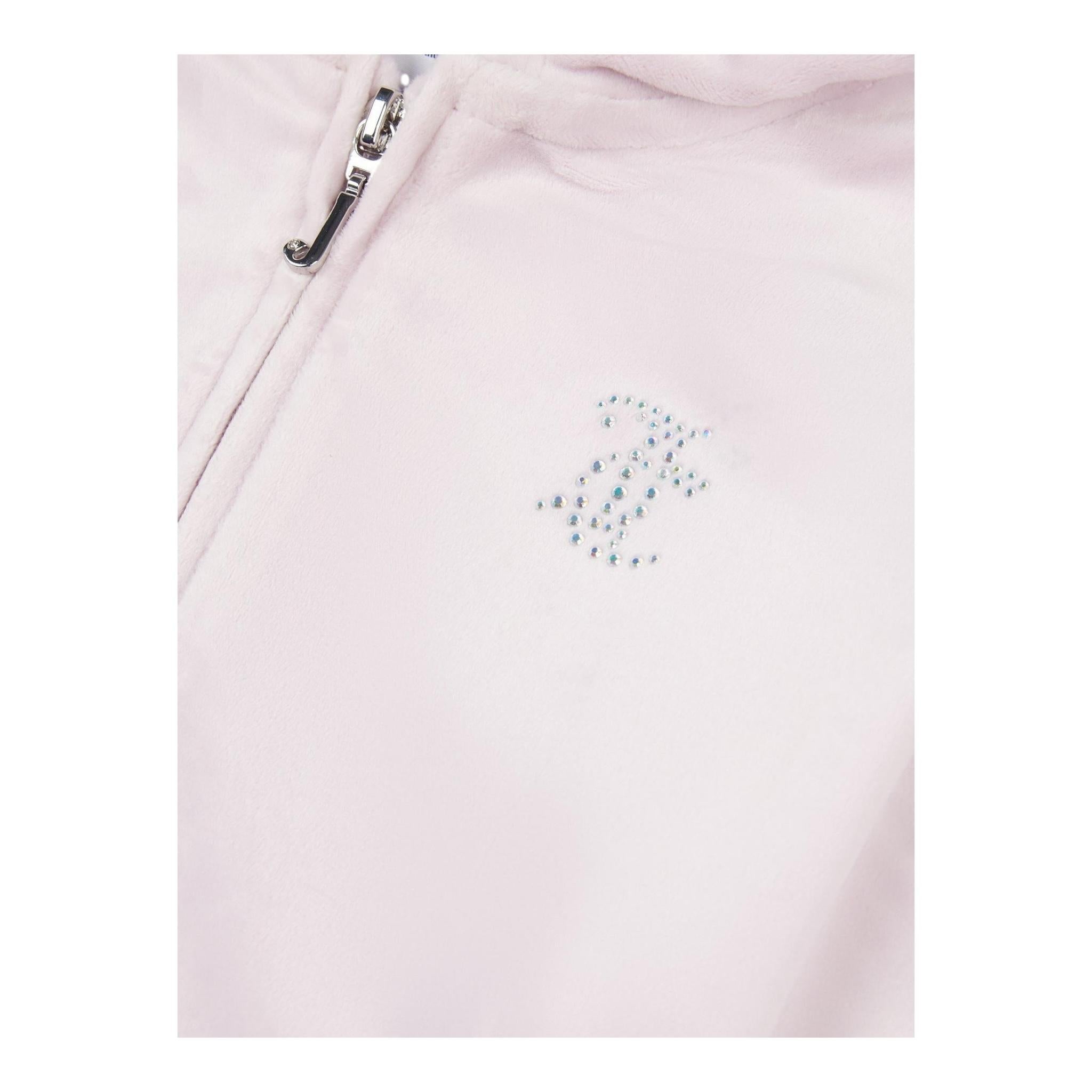 Juicy Couture Felpa Tinta Unita con Zip E Cappuccio per Bambina JBX6358 ROSA JUICY COUTURE 