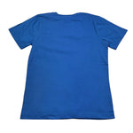 K-Way T-Shirt Girocollo Tinta Unita con Logo per Bambino K4114WWX COBALTO K-WAY 