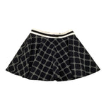 Elisabetta Franchi Gonna Tinta Unita con Fantasia per Bambina EFGO185 NERO ELISABETTA FRANCHI 