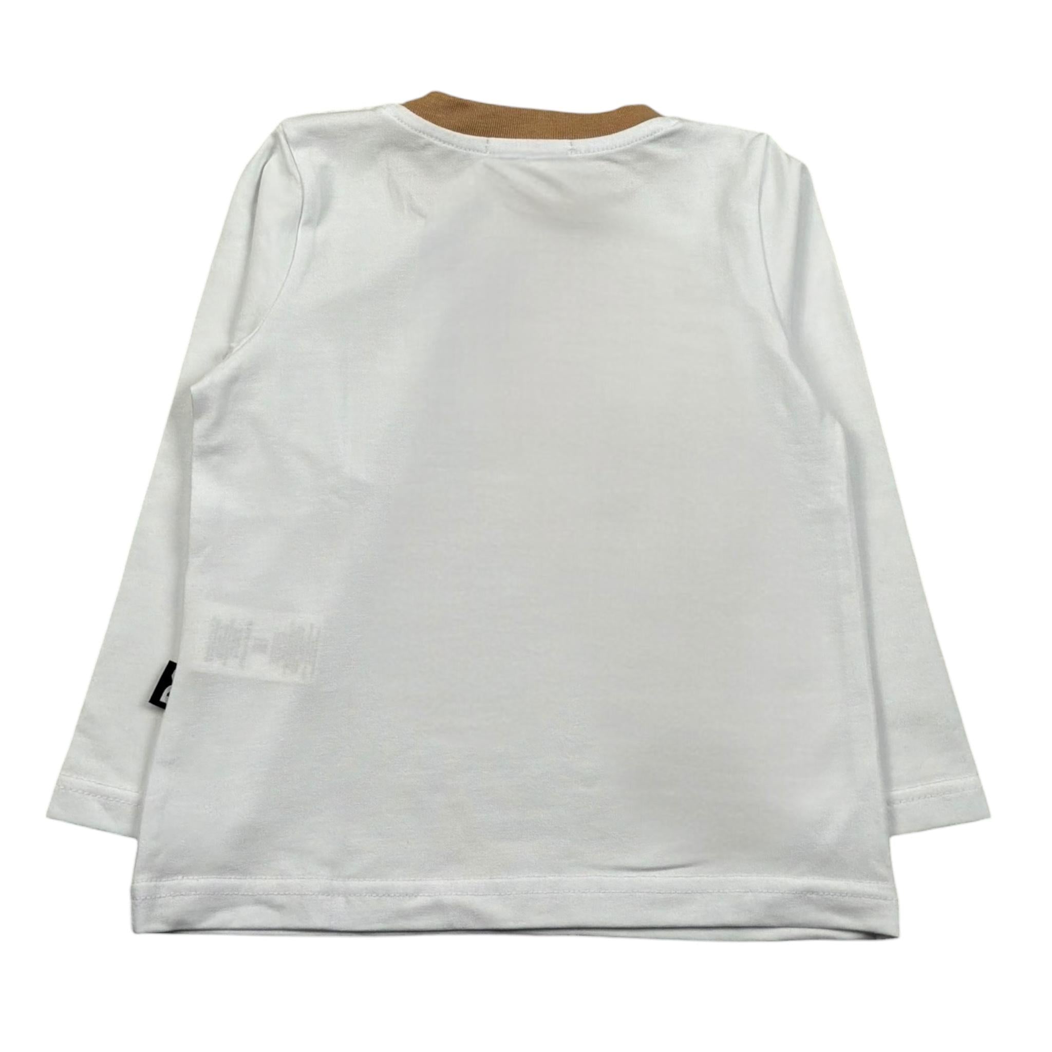 Daniele Alessandrini Shirt Girocollo Tinta Unita con Logo per Neonato 1291M00030 BIANCO DANIELE ALESSANDRINI 