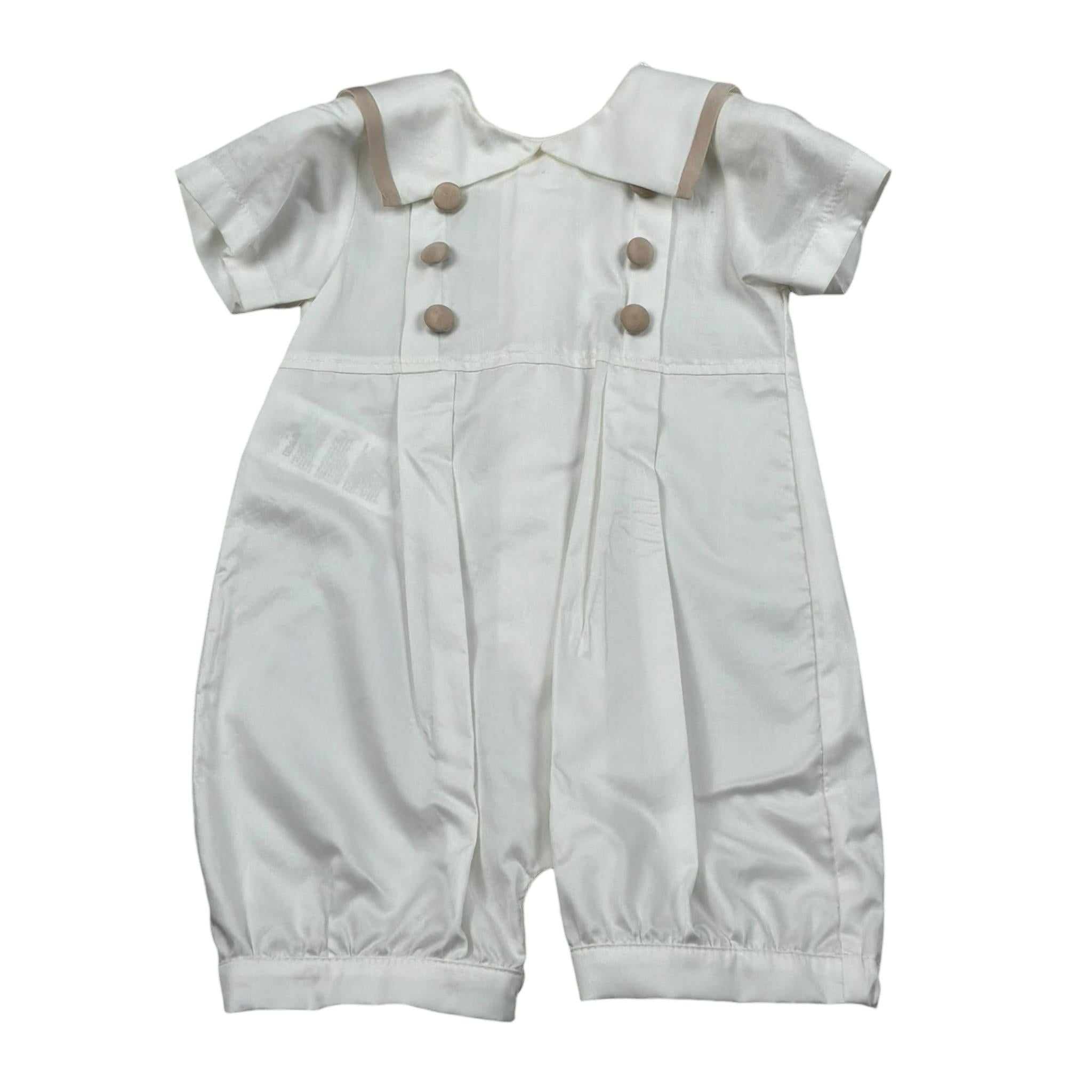 Aletta Pagliaccetto Mezza Manica Tinta Unita per Neonato MA22031 PANNA ALETTA 