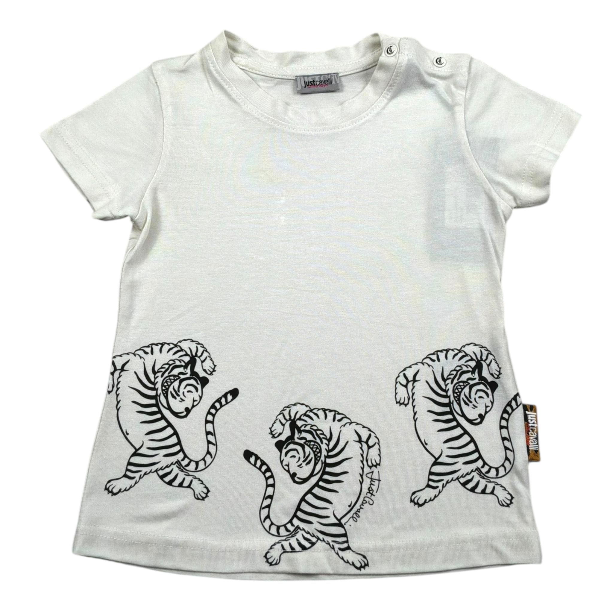 Just Cavalli T-Shirt Girocollo Tinta Unita con Stampa per Neonata JIP26019TS PANNA JUST CAVALLI 