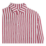 Dou Dou Camicia Tinta Unita con Fantasia A Righe per Bambina DW5P30 BORDEAUX DOU DOU 