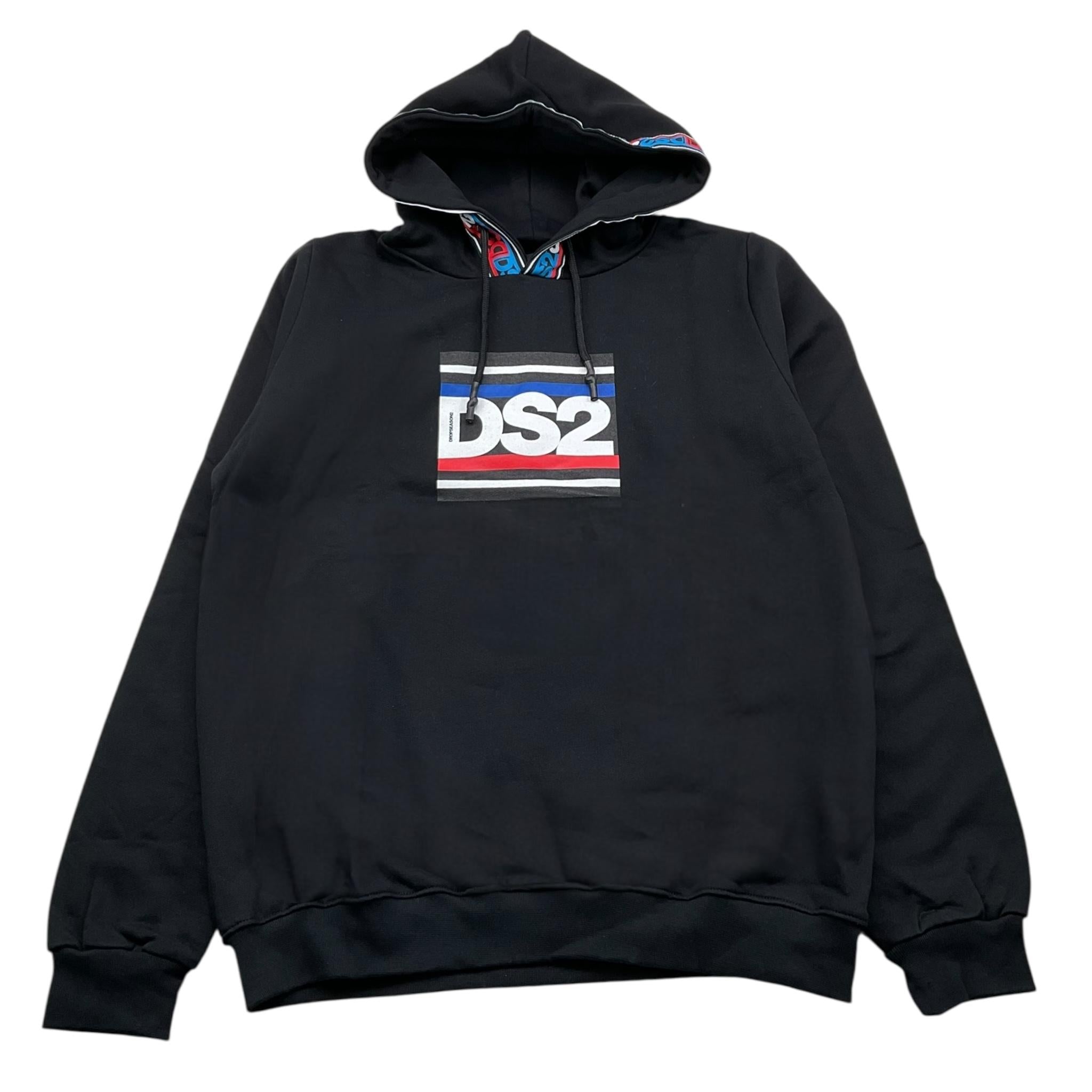 DROPSEASON2 felpa chiusa con cappuccio tinta unita con profili maniche logate Nero per Bambino FW242K42 NERO DROPSEASON2 