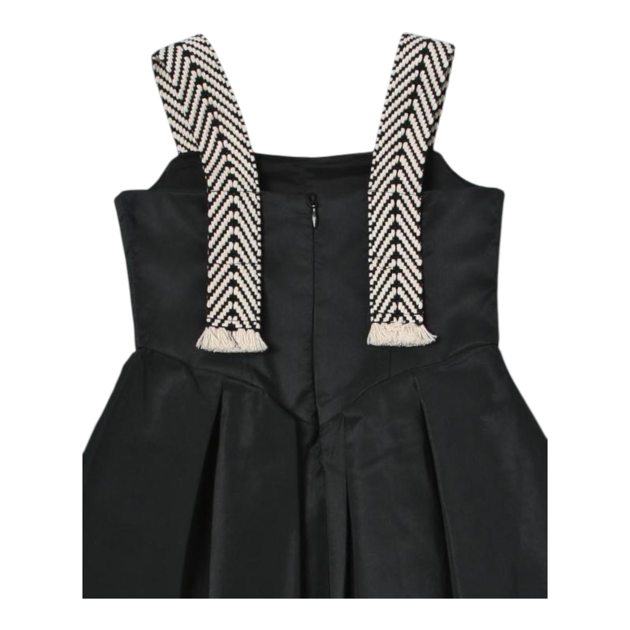 Elisabetta Franchi Abito Tinta Unita A Bretelle per Bambina EFAB473 NERO ELISABETTA FRANCHI 