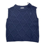 TRUSSARDI gilet in filo tinta unita Blu per Bambino TGA25034MA BLU TRUSSARDI 