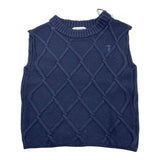 TRUSSARDI gilet in filo tinta unita Blu per Bambino TGA25034MA BLU TRUSSARDI 