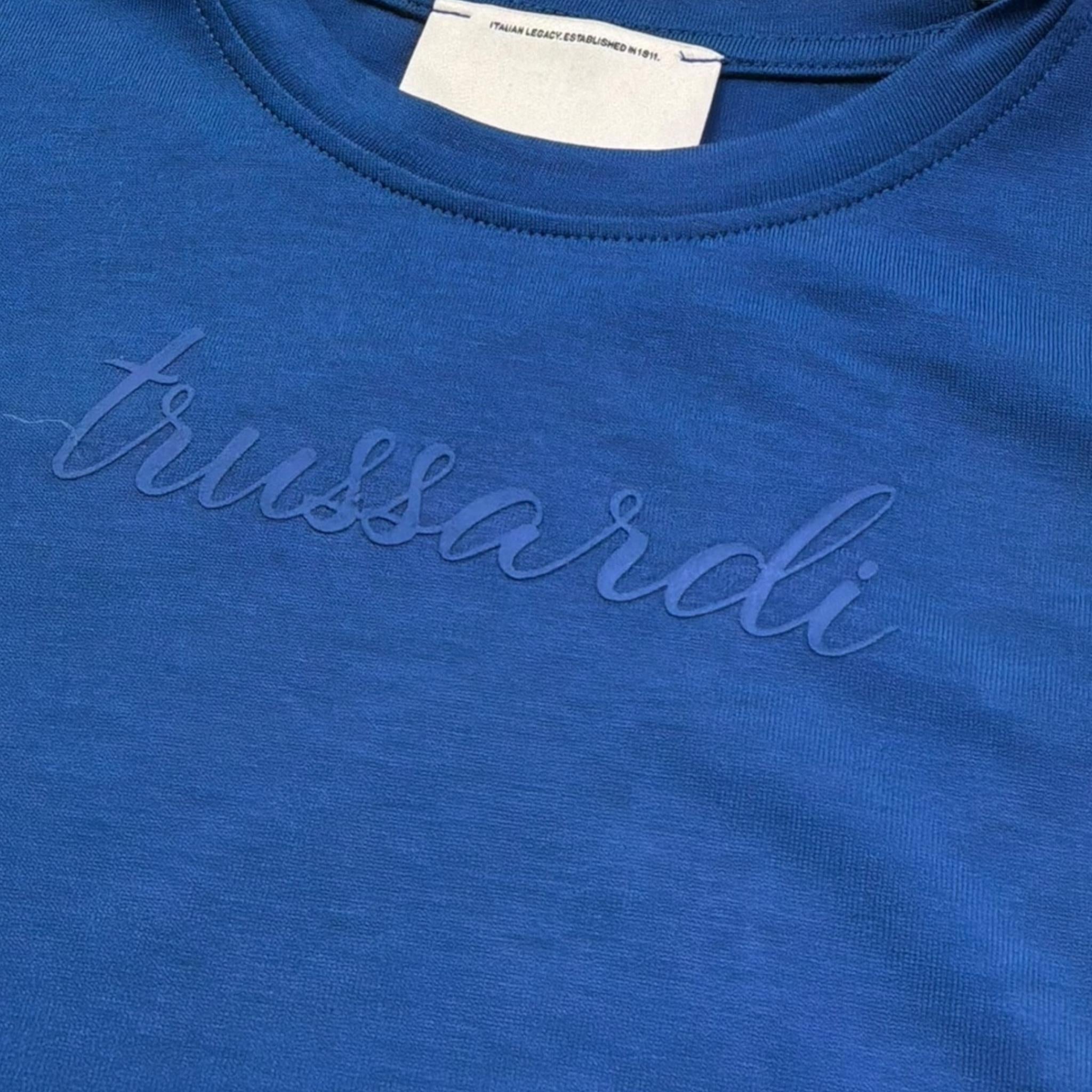 Trussardi T.Shirt Girocollo Tinta Unita con Stampa per Bambina TGP26004TSJ BLU TRUSSARDI 
