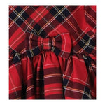 MINI BANDA abito mezza manica tinta unita con fantasia scozzese Rosso per Neonata 3A759X ROSSO MINI BANDA 