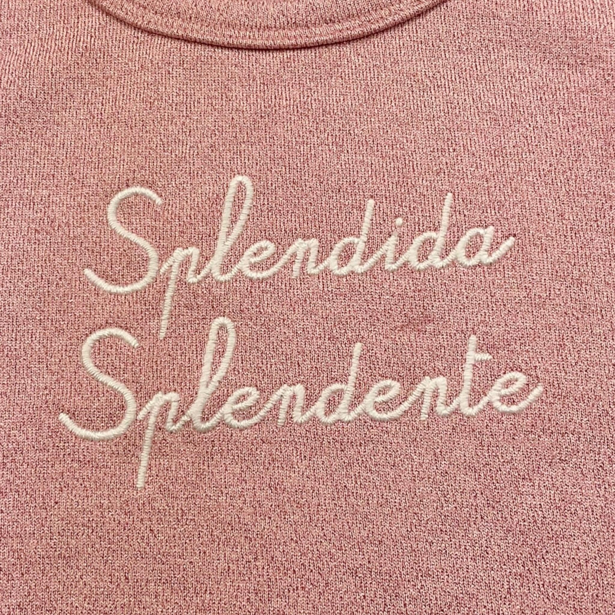 Saint Barth Felpa Girocollo Tinta Unita con Stampa per Bambina ANGL001 ROSA SAINT BARTH 