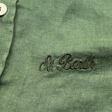 Saint Barth Camicia Tinta Unita con Colletto Coreano per Bambino LINEN VERDE SAINT BARTH 