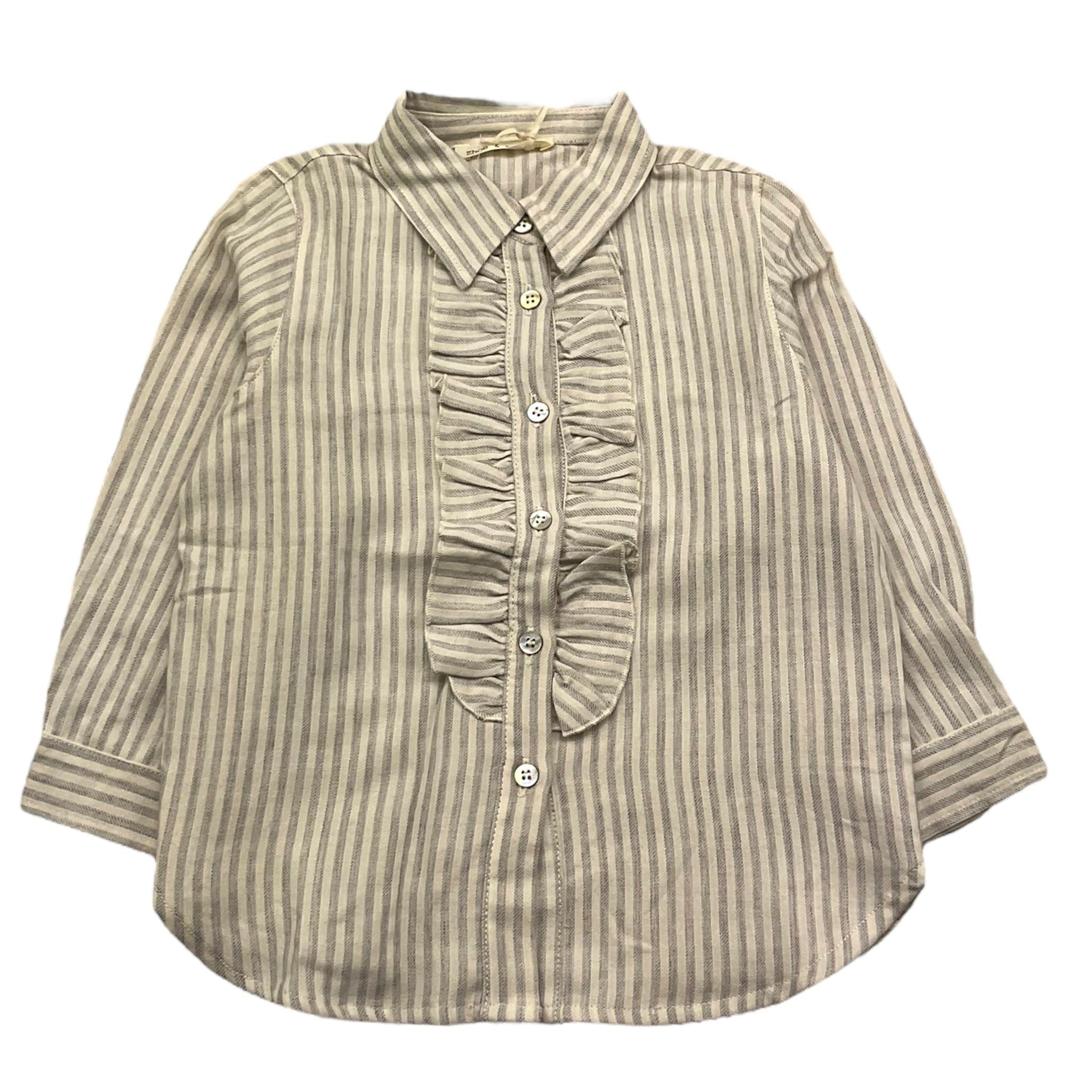 ZHOE & TOBIAH camicia tinta unita con fantasia a righe Bianco per Neonata CWS3N BIANCO ZHOE & TOBIAH 