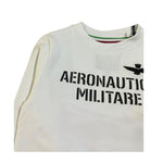 Aeronautica Militare Felpa Chiusa Girocollo Tinta Unita con Stampa Logo per Neonato 251FE0027A BIANCO AERONAUTICA MILITARE 