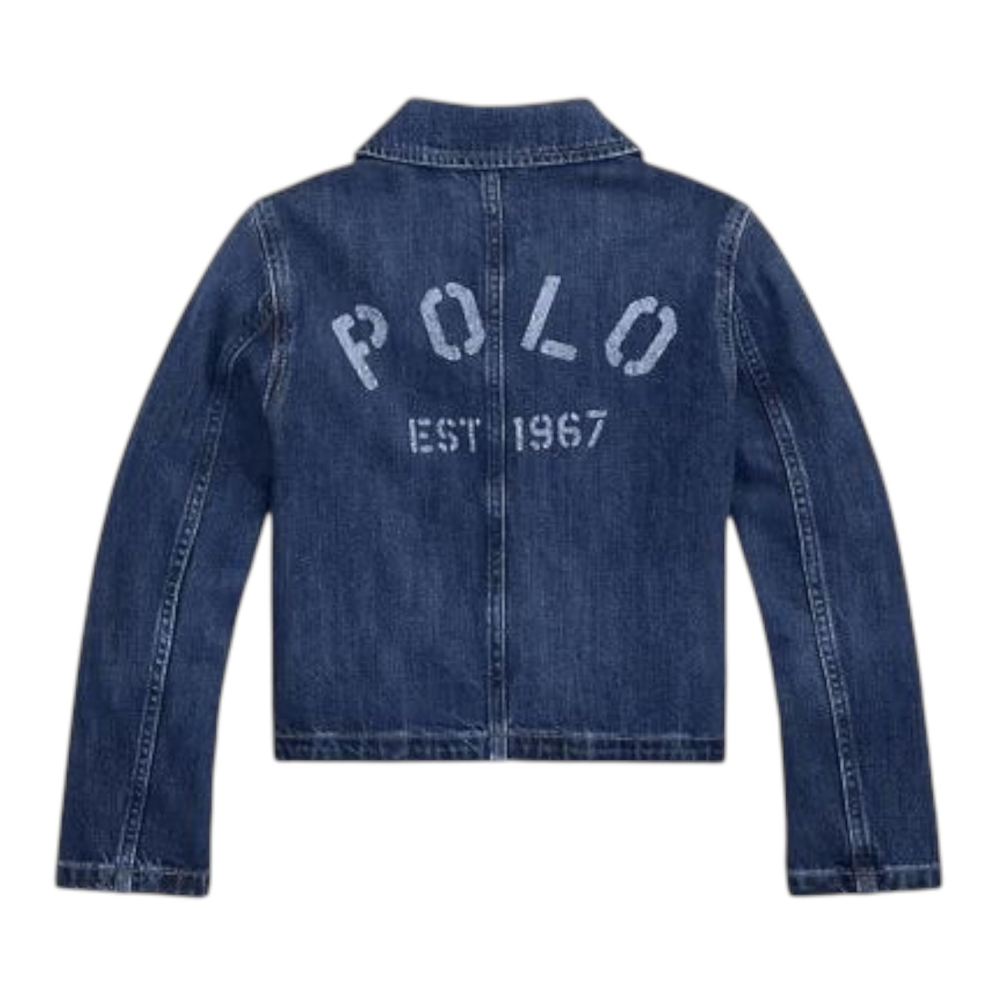 Ralph Lauren Giubbino In Denim Tinta Unita con Bottoni per Bambino 313957660001 BLU RALPH LAUREN 