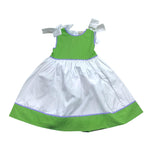 Ilfarobimbi Abito Tinta Unita Giromanica con Fiocchi per Bambina IFB50585J VERDE ILFAROBIMBI 