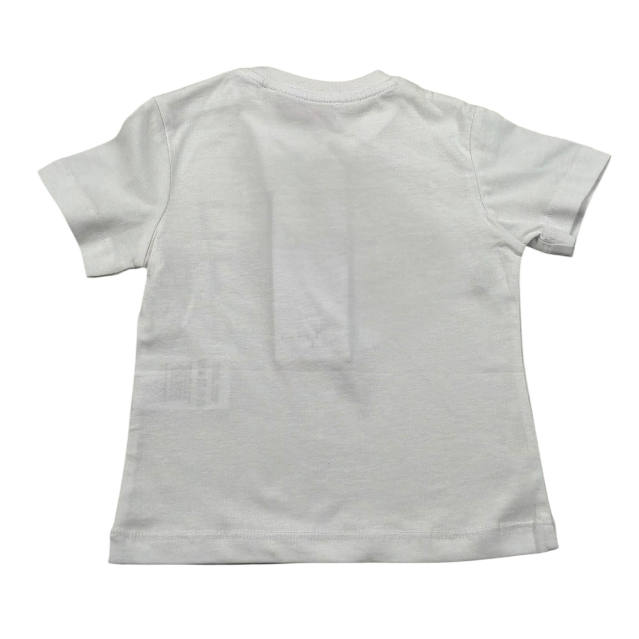 Cesare Paciotti T-Shirt Girocollo tinta unita con Stampa Bianco per Bambino TSP5165BXXX BIANCO CESARE PACIOTTI 