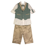 Mai'S Kids Completo 4 Pezzi Camicia-Papillon-Gilet-Pantalone per Bambino BERNARD VERDE MAI'S KIDS 