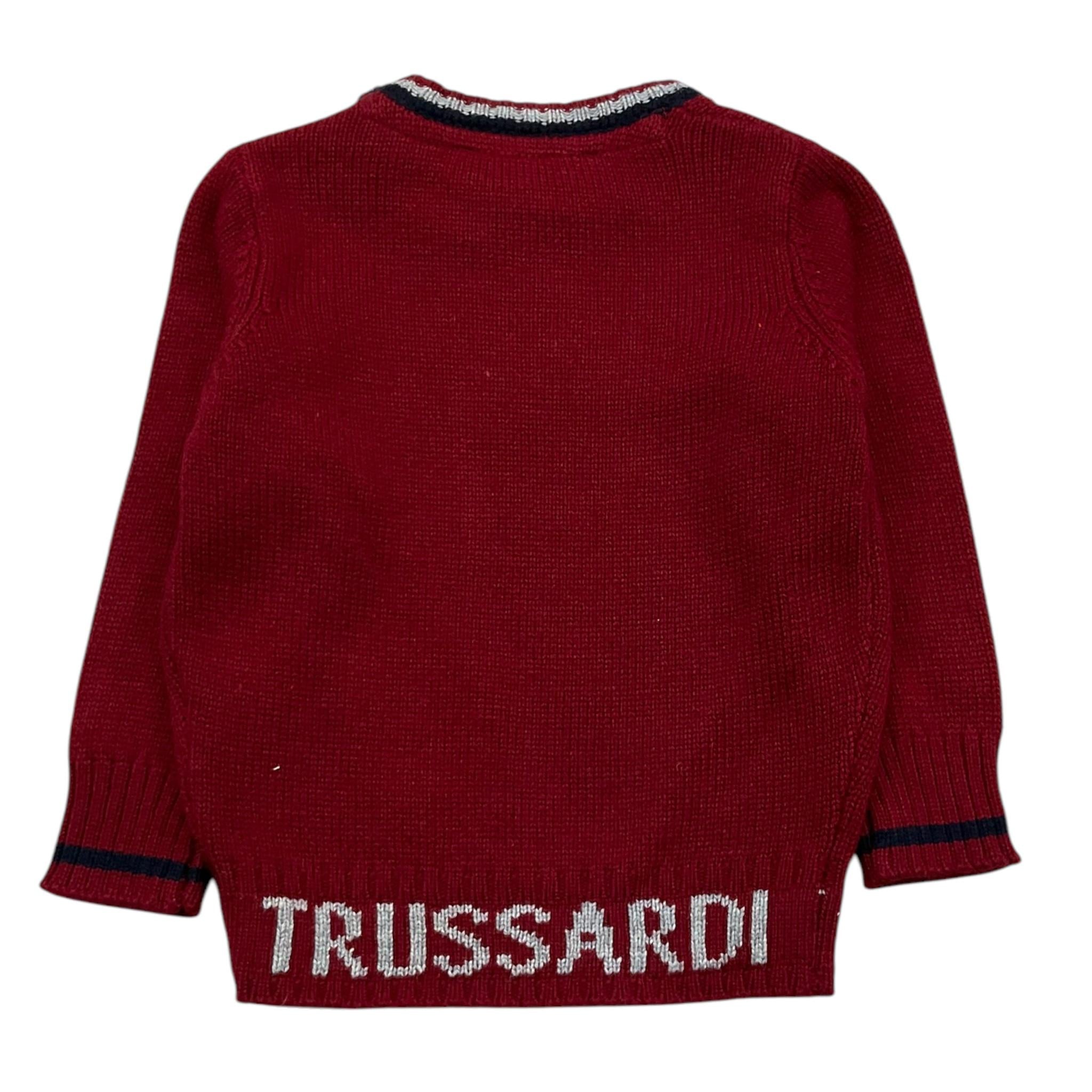 TRUSSARDI maglia girocollo tinta unita cn stampa in contrasto Rosso per Bambina TIA25050MA ROSSO TRUSSARDI 