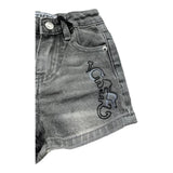 Iceberg Bermuda In Denim Tinta Unita con Logo per Neonato BMICE50108B NERO ICEBERG 