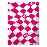 Maison Margiela Zweifarbiger Rundhals-Body mit Rautenmuster Weiß/Fuchsia Für Mädchen