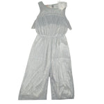 Please Tuta Intera Tinta Unita Giromanica per Bambina TC06290G73 ARGENTO PLEASE 