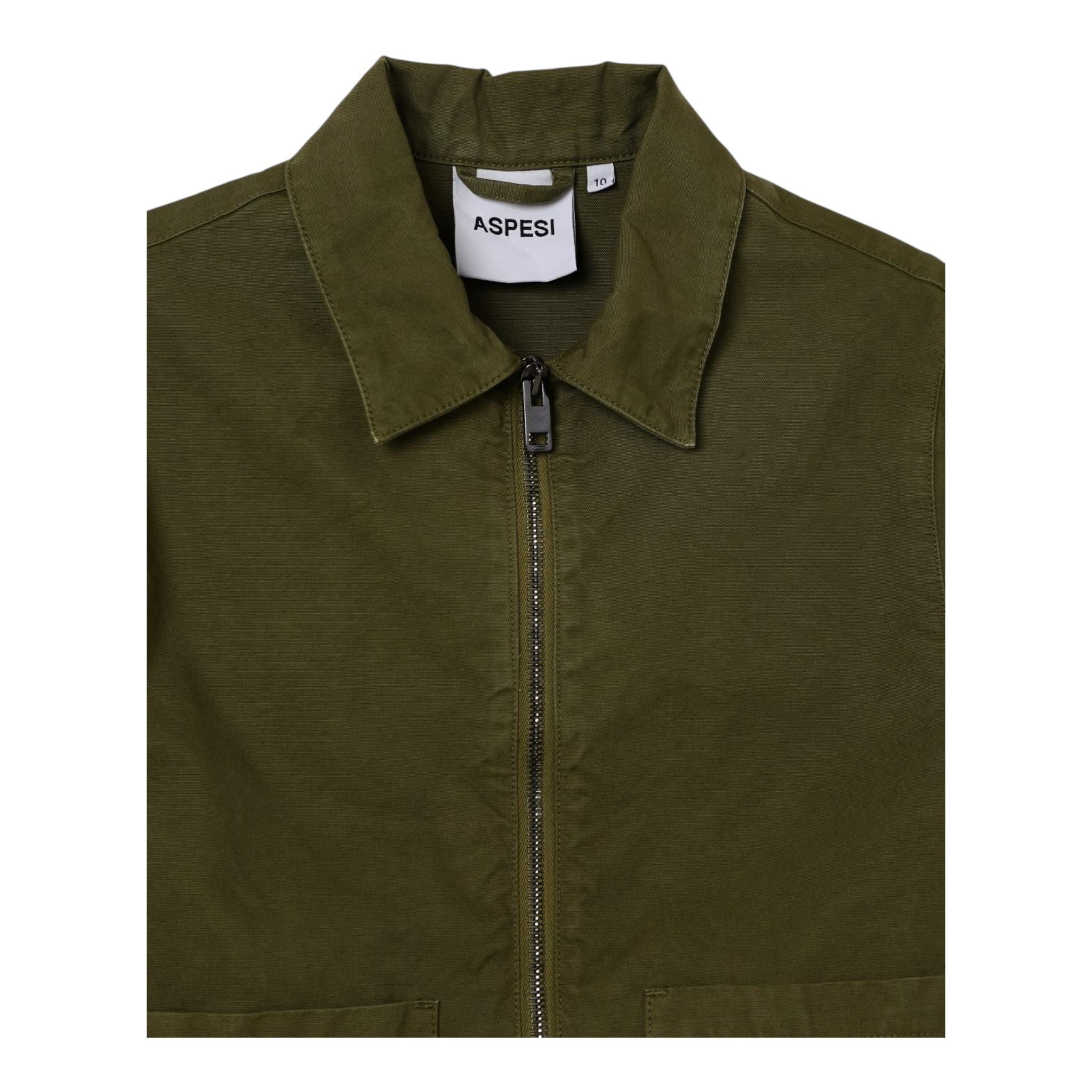 Aspesi Giubbino Tinta Unita con Zip per Bambino S25019GRC6066 VERDE ASPESI 