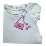 Liu Jo T-Shirt Girocollo Tinta Unita con Brillantini per Neonata HA5057 BIANCO LIU JO 