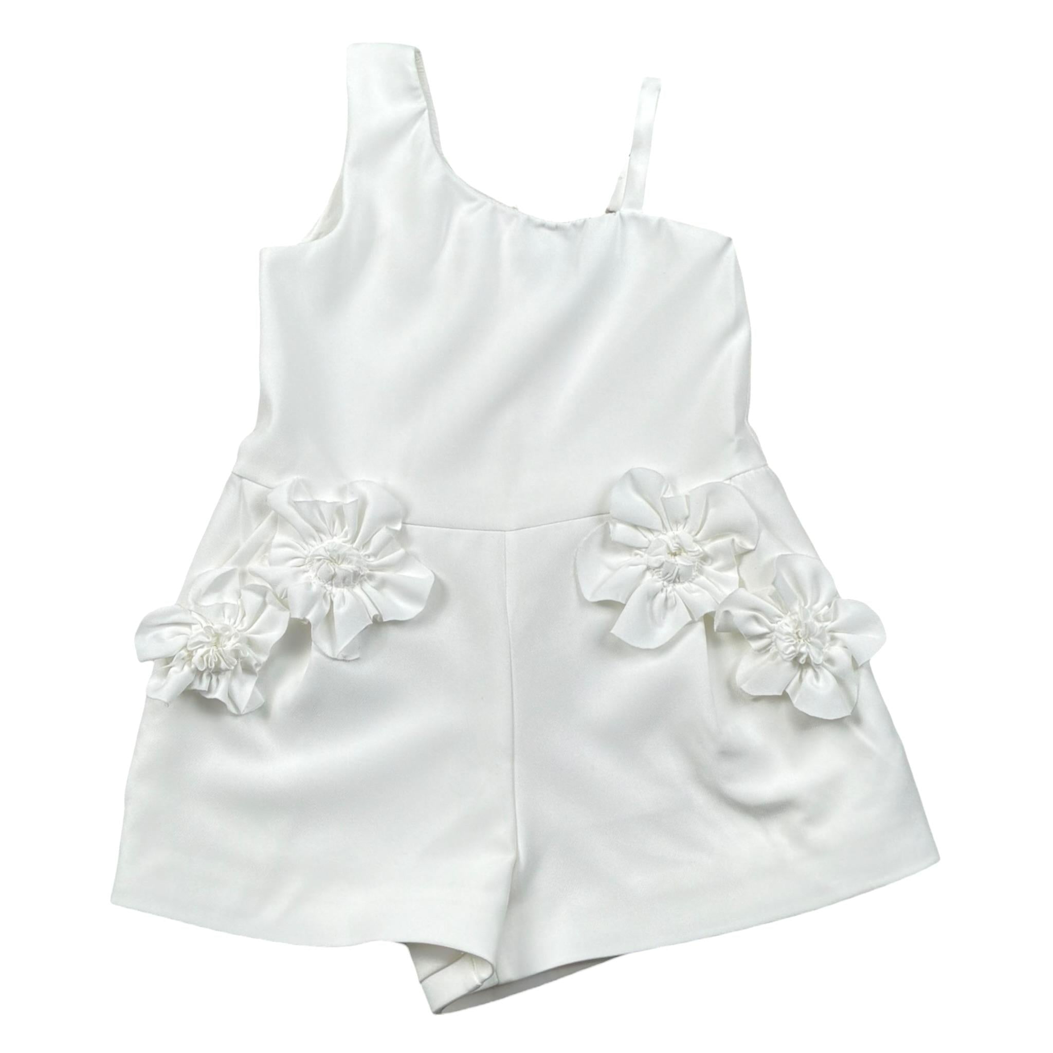 Fun & Fun Tuta Intera Tinta Unita con Applicazioni per Bambina FNCBDR010599 BIANCO FUN & FUN 