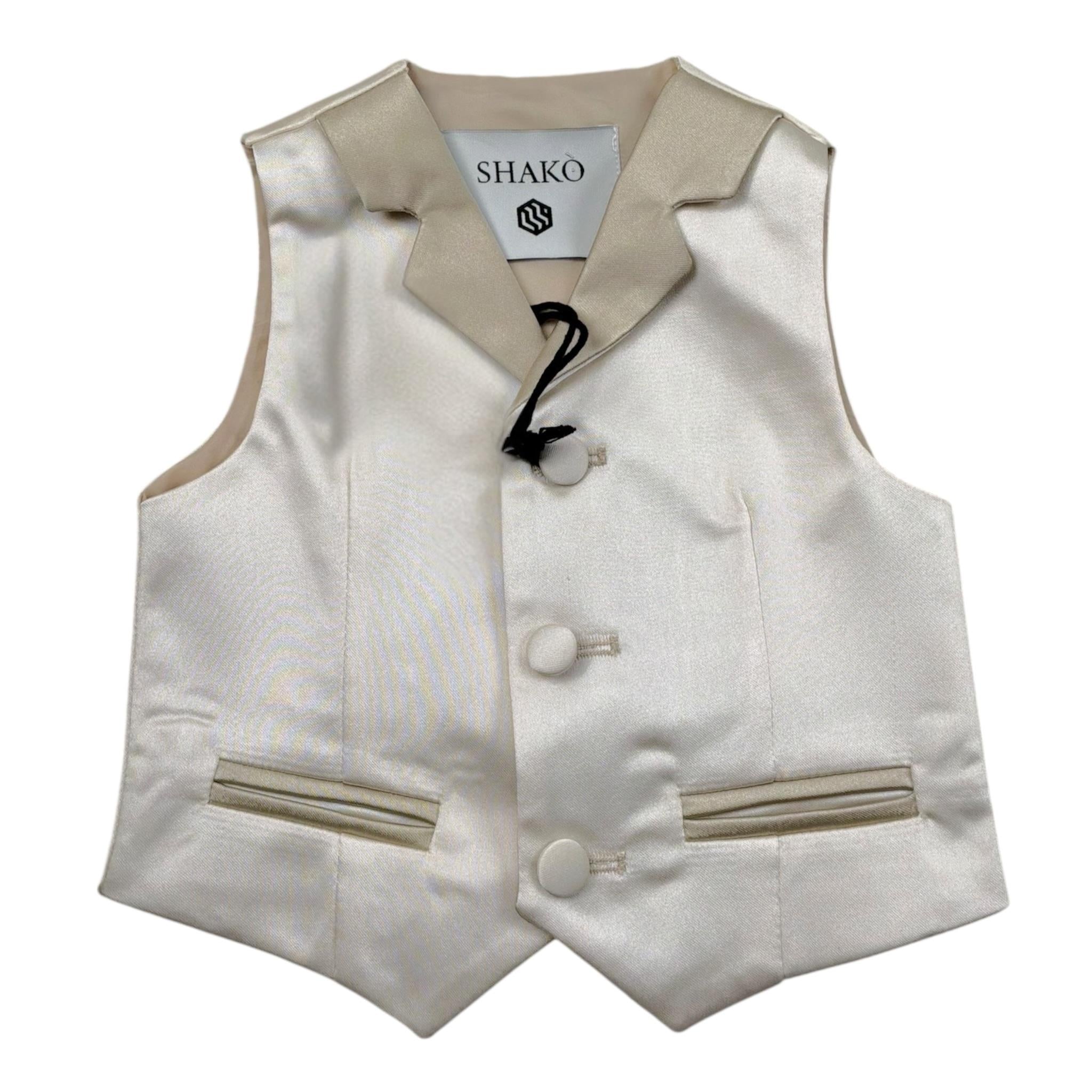 Shako' Gilet Tinta Unita con Bottoni per Neonato GILETT ORO SHAKO' 