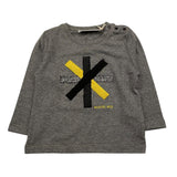 MANUEL RITZ shirt girocollo tinta unita con logo Grigio per Neonato MR1863 GRIGIO MANUEL RITZ 