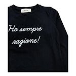 DIXIE shirt girocollo tinta unita con stampa in contrasto Nero per Bambina ML34030G67 NERO DIXIE 