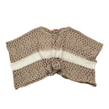 Liu Jo Beige Fledermausflügelmuster Perforierter Pullover für Mädchen