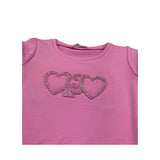 Liu Jo Abito Mezza Manica Tinta Unita con Logo per Bambina KA5017 ROSA LIU JO 