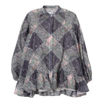 Etro Abito Manica Lunga Tinta Unita Stampa Fantasia per Bambina GW5A50 BLU ETRO 