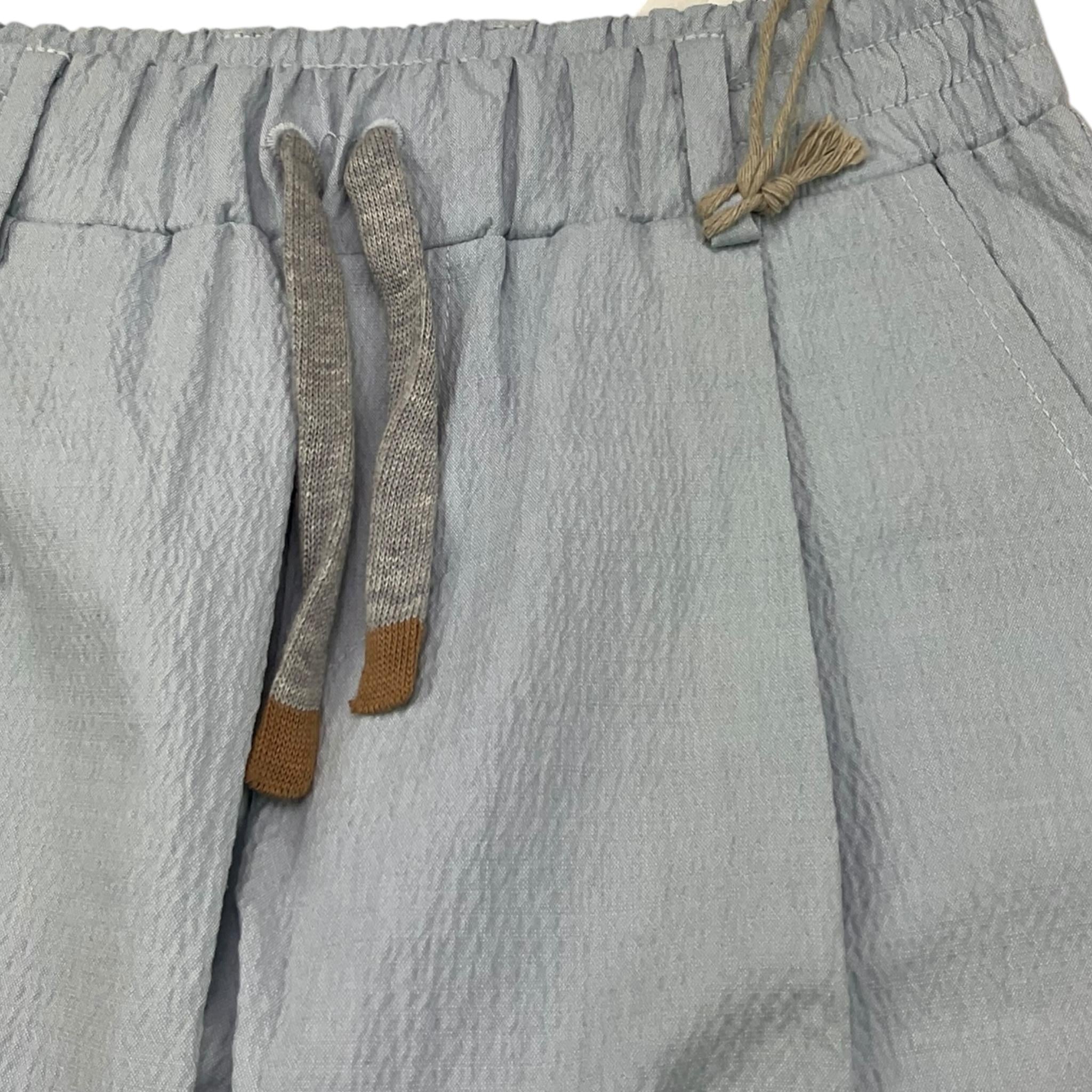 Eleventy Pantalone Tinta Unita con Elastico In Vita per Bambino ES6P20 AZZURRO ELEVENTY 