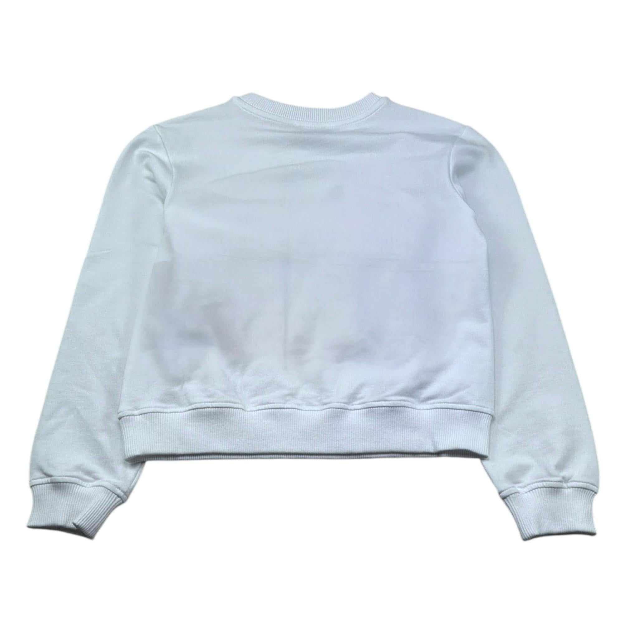 Moschino Felpa Girocollo Tinta Unita con Stampa per Bambina HLF02M BIANCO MOSCHINO 