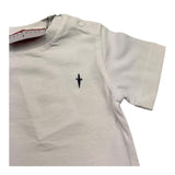 Cesare Paciotti T-Shirt Girocollo Tinta Unita con Stampa per Neonato TSP515B BIANCO CESARE PACIOTTI 