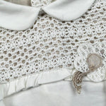 Lalalu' Tutina Tinta Unita Traforata per Neonata TJL11P BIANCO LALALU' 