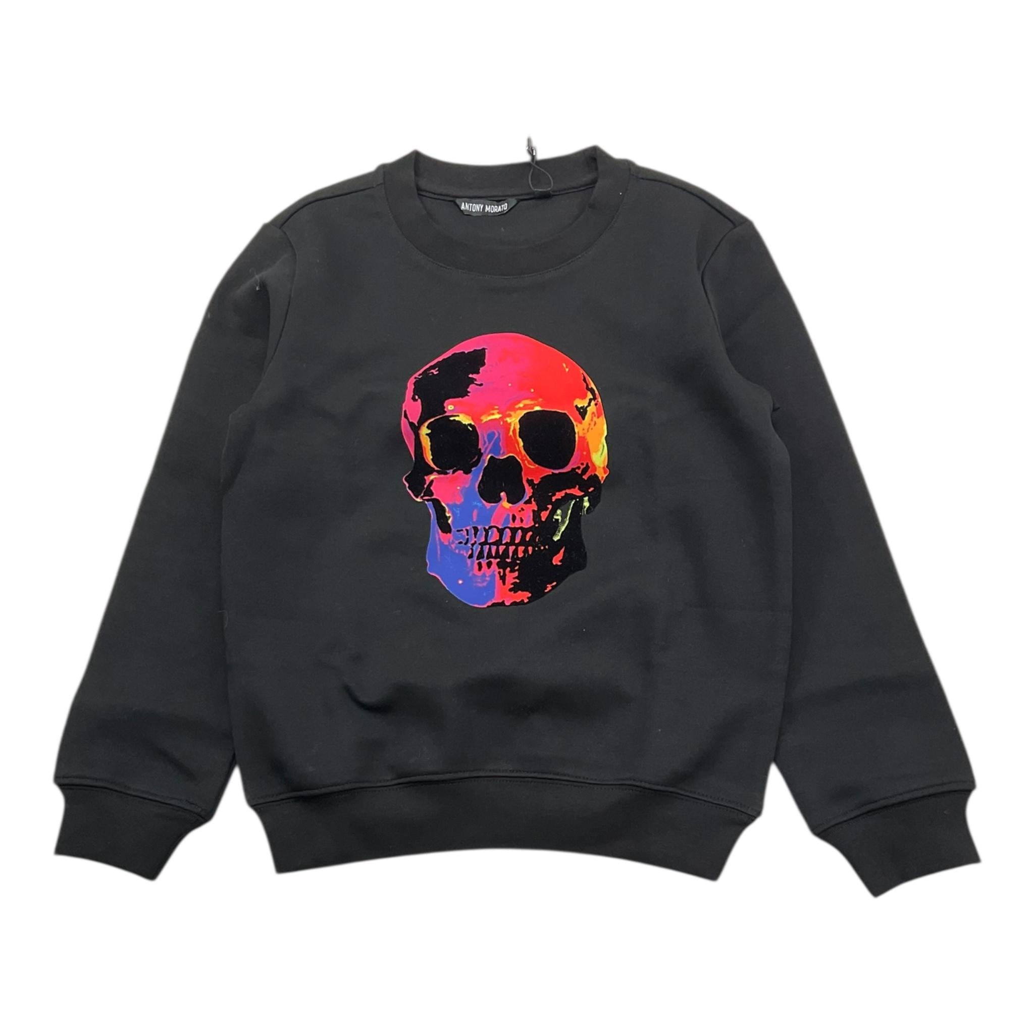 ANTONY MORATO felpa girocollo tinta unita con stampa Nero per Bambino MKFL00460 NERO ANTONY MORATO 