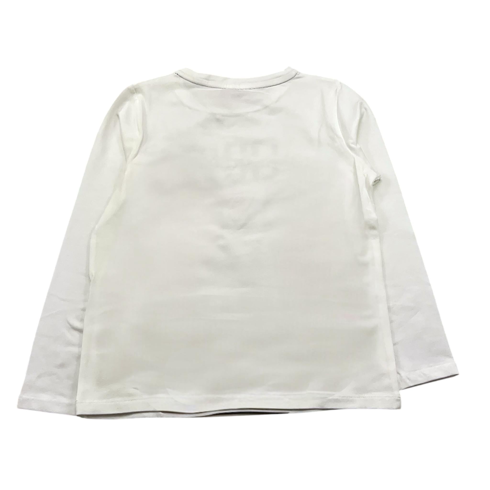 DIXIE shirt gircollo tinta unita cn stampa logo Bianco per Bambina GF3122 BIANCO DIXIE 