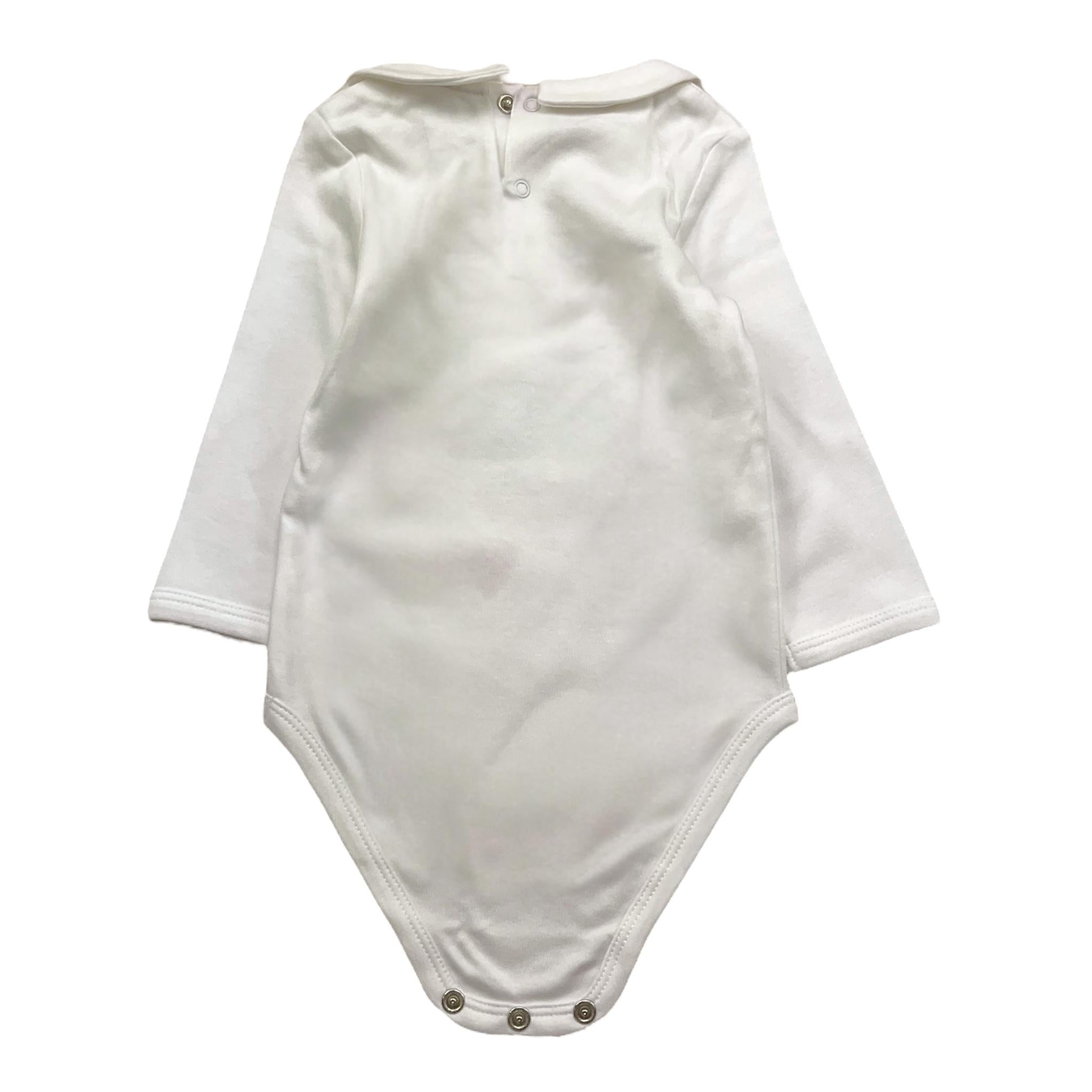 CARRE'MENT BEAU body tinta unita con colletto con ricamo Bianco per Neonata Y30172 BIANCO CARRE'MENT BEAU 