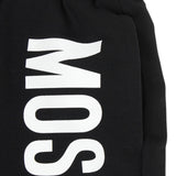 Moschino Bermuda In Tuta Tinta Unita con Logo per Bambino HUQ02FX NERO MOSCHINO 