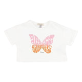 Dixie T-Shirt Girocollo Tinta Unita con Stampa per Bambina MBC8030G50 BIANCO DIXIE 