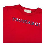 Trussardi T-Shirt Girocollo Tinta Unita con Logo per Bambino TBP26051TS ROSSO TRUSSARDI 