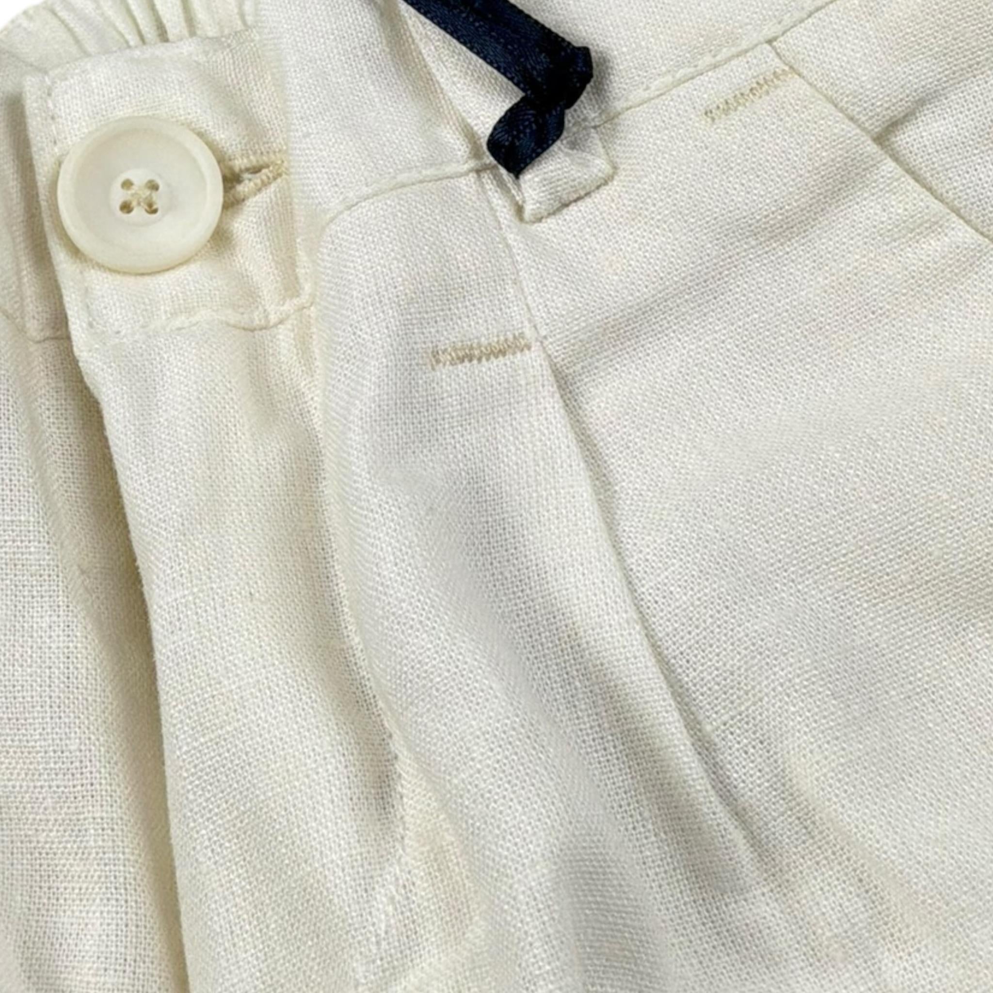 Manuel & Frank Pantalone Tinta Unita con Elastico In Vita per Neonato MF1408N PANNA MANUEL & FRANK 